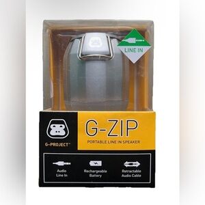 G-Project G-ZIP G-10S Portable Wired Speaker 3.5mm Rechargeable Clip